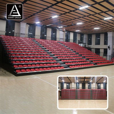 Седалки за трибуни с телескопична платформа